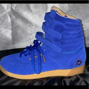 Rare!!! Hi-Top Dubble Bubble Suede Reebok in Cobalt Blue.  Never worn outdoors.
